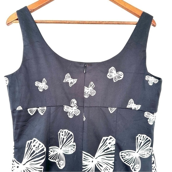 Talbots midi length dress, sleeveless & empire waisted,  cotton & spandex - Picture 6 of 12